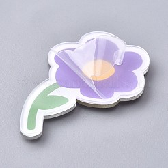冷蔵庫用マグネットアクリル装飾  花  ライラック  51x33x4mm&nbsp;X-AJEW-F042-07