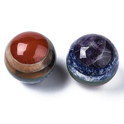 Assembled Natural Red Jasper & Topaz Jade &  Tiger Eye & Green Aventurine & Blue Spot Jasper & Lapis Lazuli & Amethyst Beads&nbsp;G-S375-003