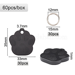 60Pcs 2 Style Aluminum Alloy Pendants&nbsp;ALUM-BC0001-63B