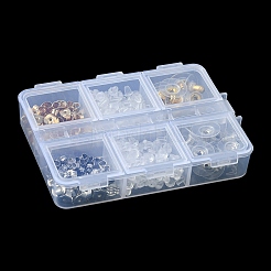 328Pcs 5 Style Brass & Plastic & 304 Stainless Steel Ear Nuts&nbsp;FIND-FS0001-86