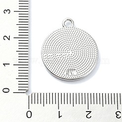 メッキ合金エナメルチャームラック  プラチナ  フラットラウンドのチャーム  エッフェル塔  23x20x2mm  穴：2mm&nbsp;ENAM-Z016-06P-01