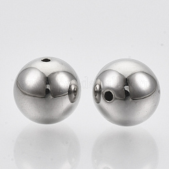 CCBプラスチックビーズ  DIYのジュエリーには  ラウンド  プラチナ  12x11.5mm  穴：2mm  約510個/500g&nbsp;CCB-N003-28D-P