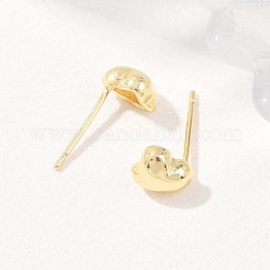 Brass Stud Earrings&nbsp;EJEW-P346-01E-G