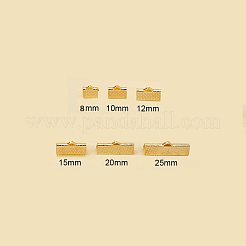 アイアン製カシメリボン止めエンドパーツ  ミックスカラー  8~25x8x5~8mm  穴：1mm  約680個/箱&nbsp;IFIN-PH0022-01