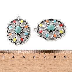 Bohemia Tibetan Style Alloy & Enamel & Synthetic Turquoise Pendants&nbsp;LS-FIND-T074-05AS