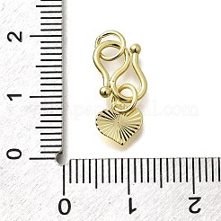 真鍮チャーム  ハート  長持ちメッキ  ラックめっき  丸カン付き  ゴールドカラー  20x9x2mm  穴：3.5mm&nbsp;KK-M316-13G