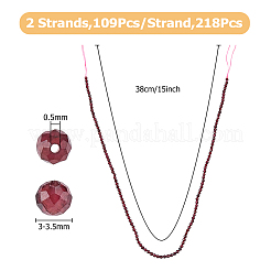 2 Strands Natural Garnet Beads Strands&nbsp;G-FI0001-04