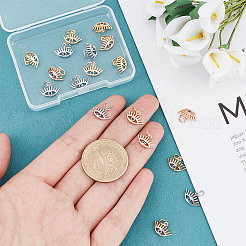 18Pcs 3 Colors Brass Micro Pave Blue Cubic Zirconia Charms&nbsp;FIND-AR0002-01