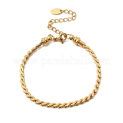 304 Stainless Steel Link Chain Bracelets for Women&nbsp;BJEW-A158-02D-G