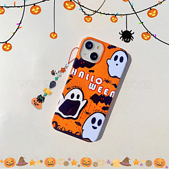 ハロウィンテーマのDIY携帯ストラップ作りキット  15個のペンダントを含む  41個のビーズ  携帯電話ストラップ6個とピン60個  ミックスカラー  25x20.5x9mm  穴：2mm&nbsp;DIY-SC0032-67