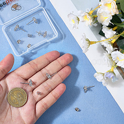 10Pcs Brass Stud Earring Findings&nbsp;KK-BBC0021-68