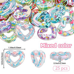 25Pcs Transparent Acrylic Beads&nbsp;OACR-PA0001-45