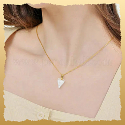 DIYネックレス作りキット  ガラス瓶ペンダントを含む  真鍮オープン丸カンとチェーンネックレス  コーン  25x14mm  穴：1.8mm&nbsp;DIY-SC0030-98B