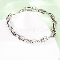 304 Stainless Steel Link Chain Bracelets for Women Men&nbsp;BJEW-C148-06AS