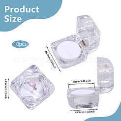 Square Plastic Ring Storage Boxes with EVA Inside&nbsp;AJEW-WH0472-43A