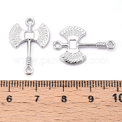 合金ダブルアックスコネクタチャーム  カドミウムフリー＆ニッケルフリー＆鉛フリー  プラチナ  24x16x2.5mm  穴：1.5~1.6mm&nbsp;PALLOY-N176-125P