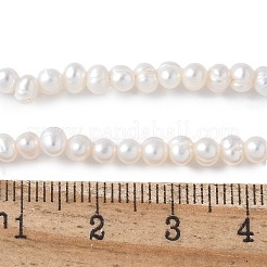 天然養殖淡水パールビーズ連売り  ポテト  グレード2a++  フローラルホワイト  3~3.5mm  穴：0.7mm  約104~129個/連  13.31~15.24''（33.8~38.7センチメートル）&nbsp;PEAR-I007-07K-01A