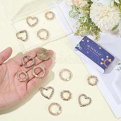 18Pcs 3 Styles Zinc Alloy Spring Gate Rings&nbsp;FIND-SC0022-56
