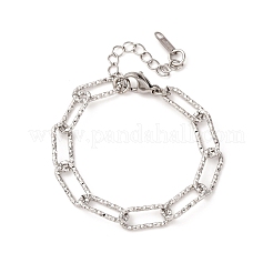 304 Stainless Steel Paperclip Chain Bracelets for Women Men&nbsp;BJEW-A048-01P