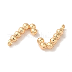 真鍮チャーム  文字チャーム  18KGP本金メッキ  13x6x2mm  穴：1mm&nbsp;X-KK-S368-16G-J