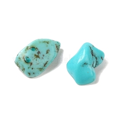 合成ターコイズチップさざれビーズ  穴がない  2~8x2~4mm  約8500個/500g&nbsp;G-O103-04-01