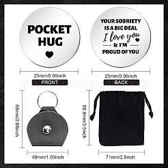Flat Round Double-Sided Engraved Stainless Steel Commemorative Decision Maker Coin Set&nbsp;AJEW-GL0001-99C