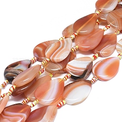 Natural Banded Agate/Striped Agate Beads Strands&nbsp;G-L544-004