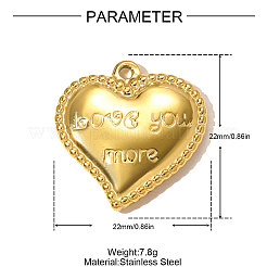 304 Stainless Steel Pendants&nbsp;STAS-OY009-47G