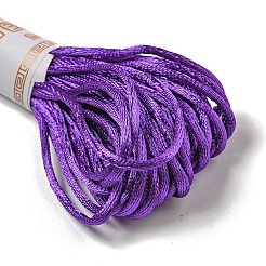 ポリエステル刺繍糸  クロスステッチの糸  パープル  2mm  10 M /バンドル&nbsp;OCOR-C005-B05