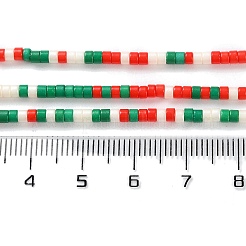 Christmas Theme Handmade Lampwork Beads Strands&nbsp;LAMP-L078-008L
