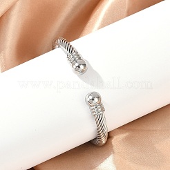 304 Stainless Steel Torque Bangles&nbsp;BJEW-G584-05