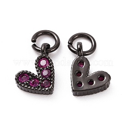 Brass Micro Pave Cubic Zirconia Charms&nbsp;RB-I078-66B-01-NR