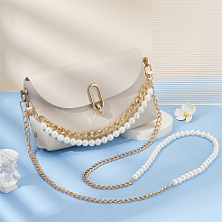 2Pcs 2 Style Resin Imitation Pearl Crossbody Purse Straps&nbsp;FIND-WR0009-54