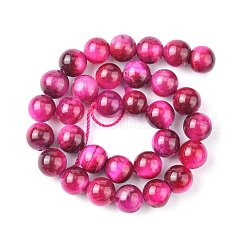 Natural Rose Tiger Eye Beads Strands&nbsp;G-G099-6mm-12
