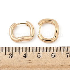真鍮製フープピアス  18KGP本金メッキ  15x18x6mm&nbsp;EJEW-D320-12G