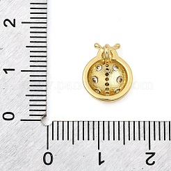 Brass Micro Pave Cubic Zirconia Pendants&nbsp;KK-I360-076G