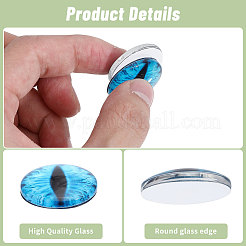40Pcs 20 Colors Luminous Self Adhesive Glass Eyes Cabochons&nbsp;DIY-CA0006-28