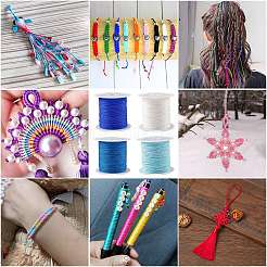4 Rolls 4 Colors Round Nylon Chinese Knot Cord&nbsp;NWIR-FS0001-06B