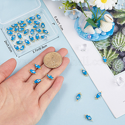 40Pcs Brass Enamel Connector Charms&nbsp;KK-BBC0014-38A