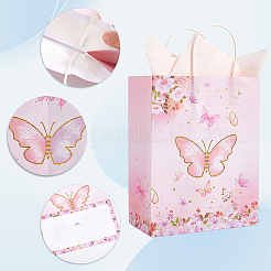 12Pcs 2 Colors Butterfly Print Paper Packaging Bags&nbsp;ABAG-BBC0001-29B