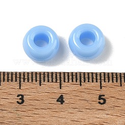 不透明なプラスチックビーズ  バレル  ディープスカイブルー  9x6mm  穴：3.8mm  約1950個/500g&nbsp;KY-T025-01-F22