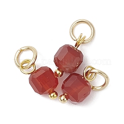 100Pcs 10 Styles Natural Stone Faceted Cube Charms&nbsp;PALLOY-JF04520-02