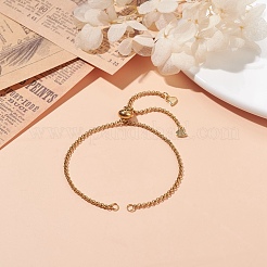 304 Stainless Steel Rolo Chain Slider Bracelet Making&nbsp;AJEW-JB01117-03