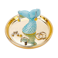 Porcelain Fishtail Ring Holder&nbsp;DJEW-WH0011-30
