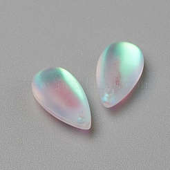 ガラスチャーム  艶消し  ティアドロップ  ミックスカラー  15.5x8.8x5.5mm  穴：1mm&nbsp;RGLA-L024-C-LM