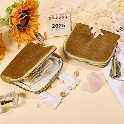 Cloth Jewelry Storage Zipper Bags with Tassel&nbsp;ABAG-WH0045-75