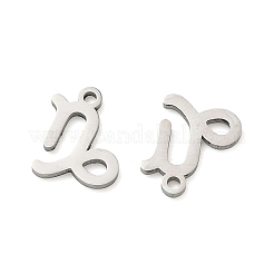 304ステンレススチール製の星座ペンダント  山羊座の魅力  11x9x1mm  穴：1.2mm&nbsp;STAS-H260-01P-12