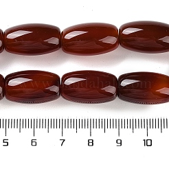 天然石カーネリアンビーズ連売り  染め＆加熱  ドラムビーズ  19.5~20.5x11.5~12mm  穴：1.6mm  約20個/連  15.63''（39.7センチメートル）&nbsp;G-NH0019-B01-04