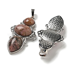 Natural Rhodonite Pendants&nbsp;G-Q158-04B