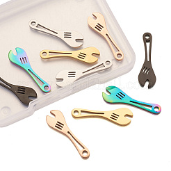 10Pcs 5 Colors 304 Stainless Steel Pendants&nbsp;FIND-BY0001-05